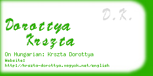 dorottya krszta business card